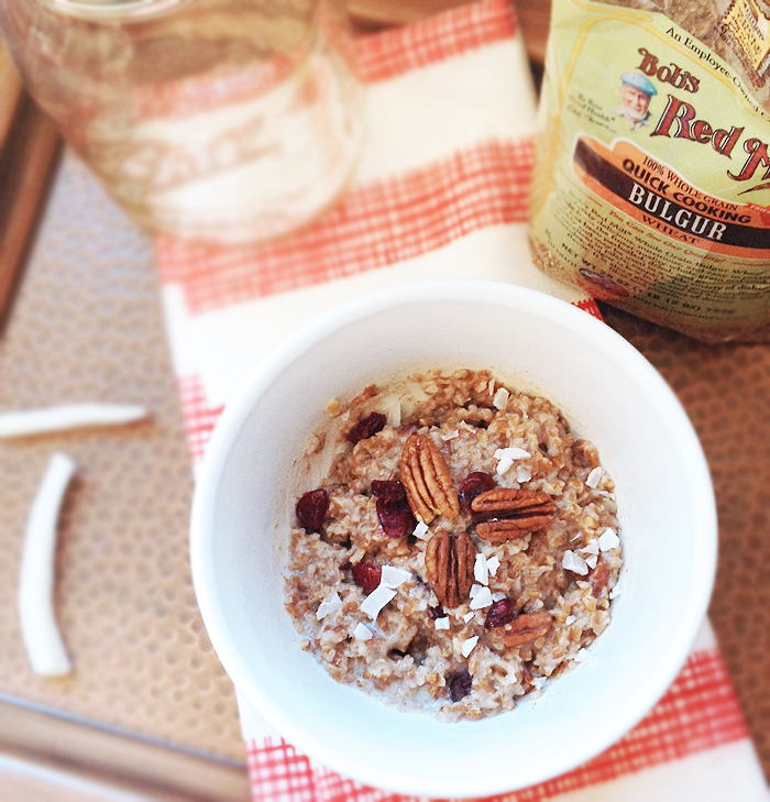 Cranberry Coconut Breakfast Cereal Recipe with Bulgur
