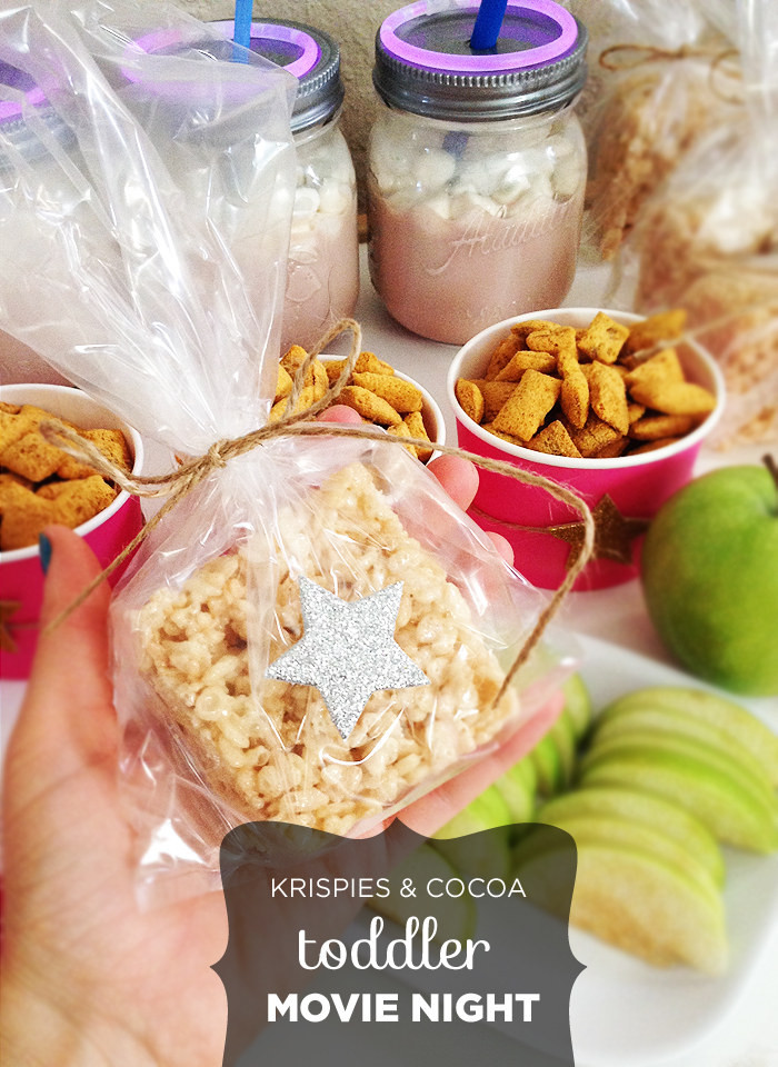Krispies & Cocoa Toddler Movie Night: Rice Krispie Treats with Star Stickers