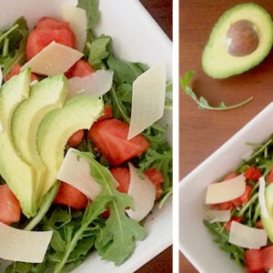 Watermelon, Arugula & Parmesan Salad Recipe Watermelon, Arugula, Parmesan & Chicken Salad Recipe