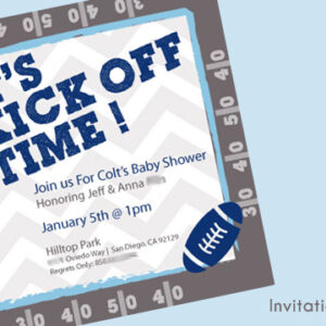 Football Baby Shower Designs invite