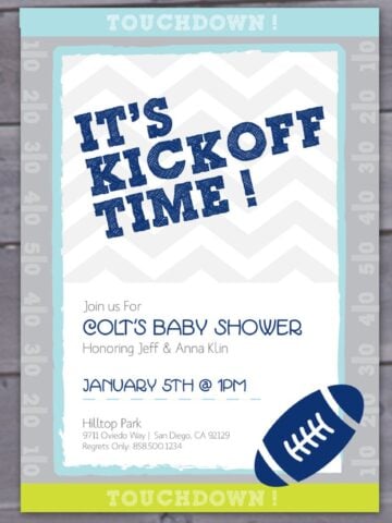 football baby shower