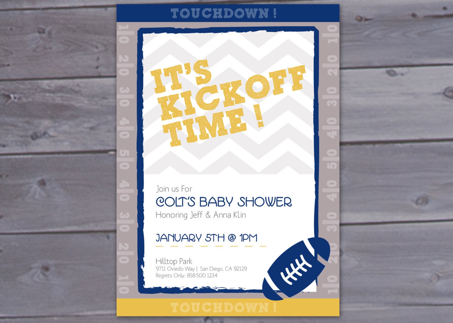 football baby shower invitations