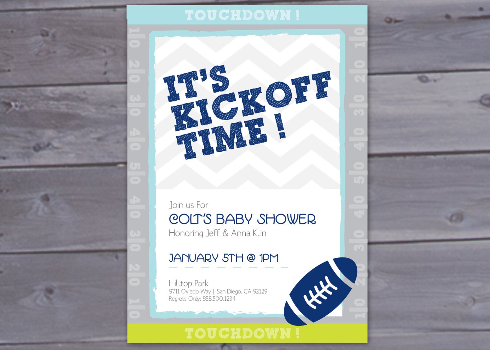 football baby shower