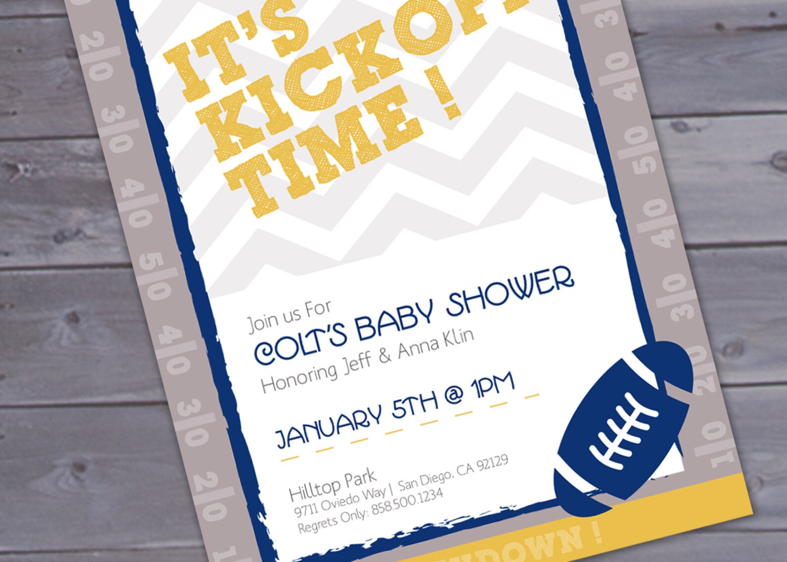 football themed baby shower