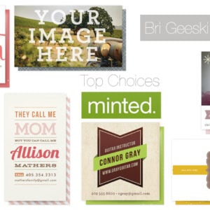 Top Choices for Minted Personal Business Cards brigeeski top choices for Minted business cards