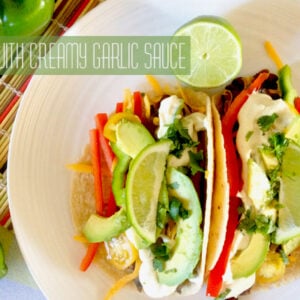 Veggie Tacos With Creamy Garlic Sauce Veggie Tacos with Creamy Garlic Sauce