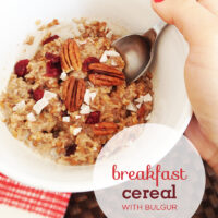 Breakfast Cereal With Bulgur Wheat