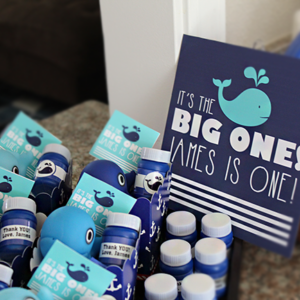 Whale Themed First Birthday Party big one