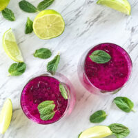 Dragon Fruit Champagne Cocktails