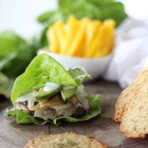 Blue Cheese & Onion Burgers With Parmesan Crisps Low Carb Burger Recipe
