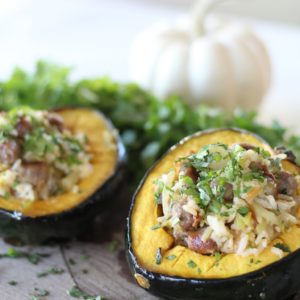 Sausage & Zucchini Stuffed Acorn Squash CDA922B2-9D37-4562-A4D4-85C51CAEE63C