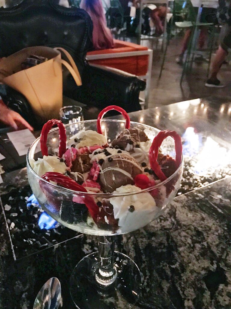 Big birthday dessert at Rustic Root in San Diego 