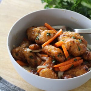 Easy Orange Chicken with Rice Noodles Chicken with Carrots and Kale