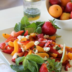 Strawberry and Apricot Salad with Goat Cheese Strawberry Apricot Salad