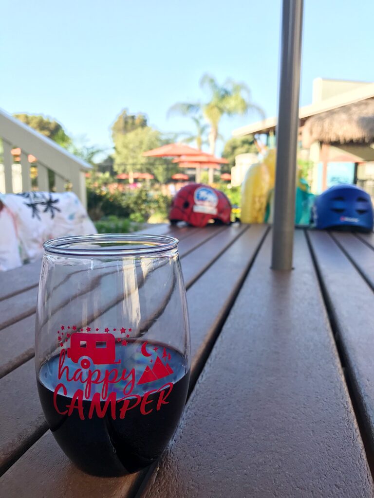 happy camper wine time