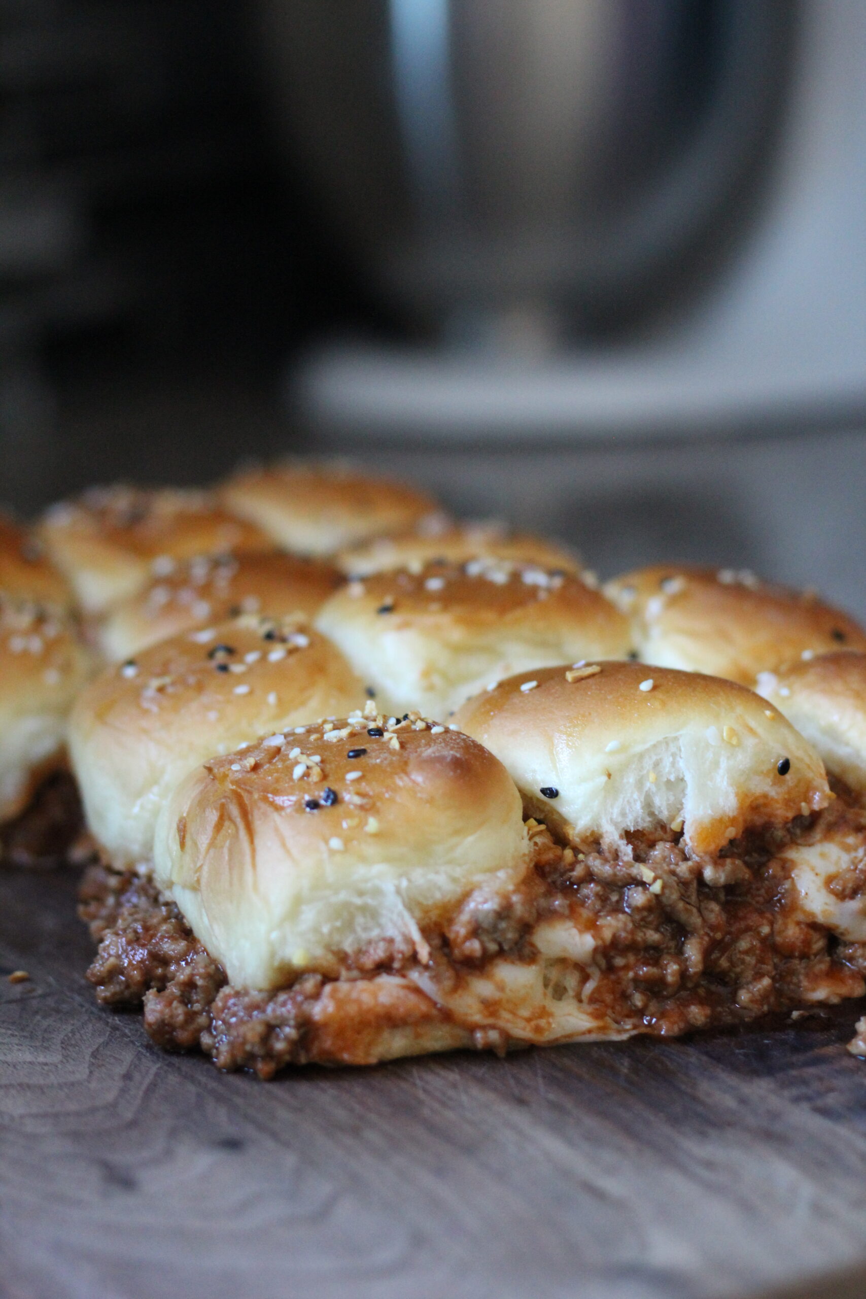 Everything bagel topped sloppy joes