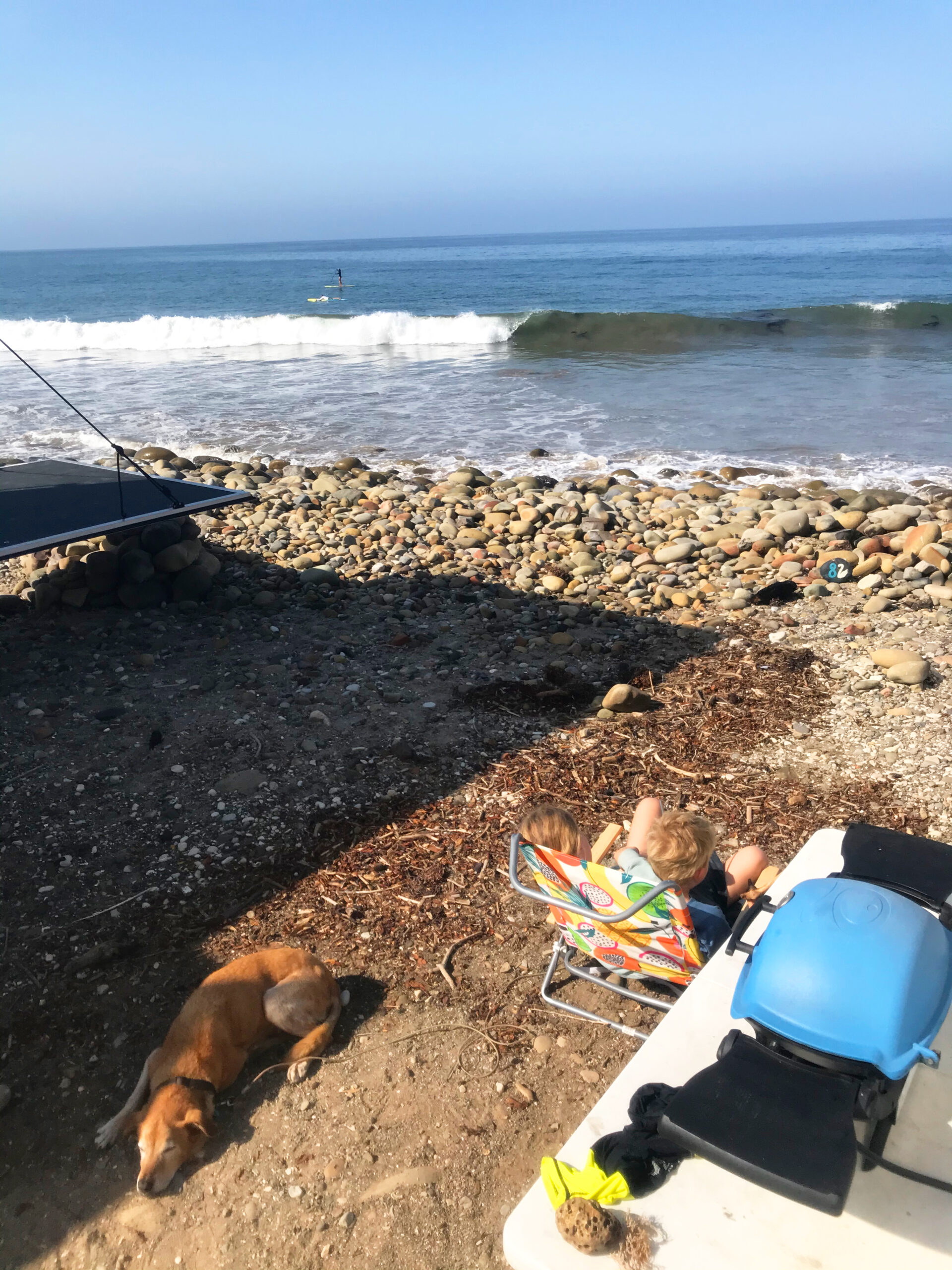 Camping at the beach in Ventura