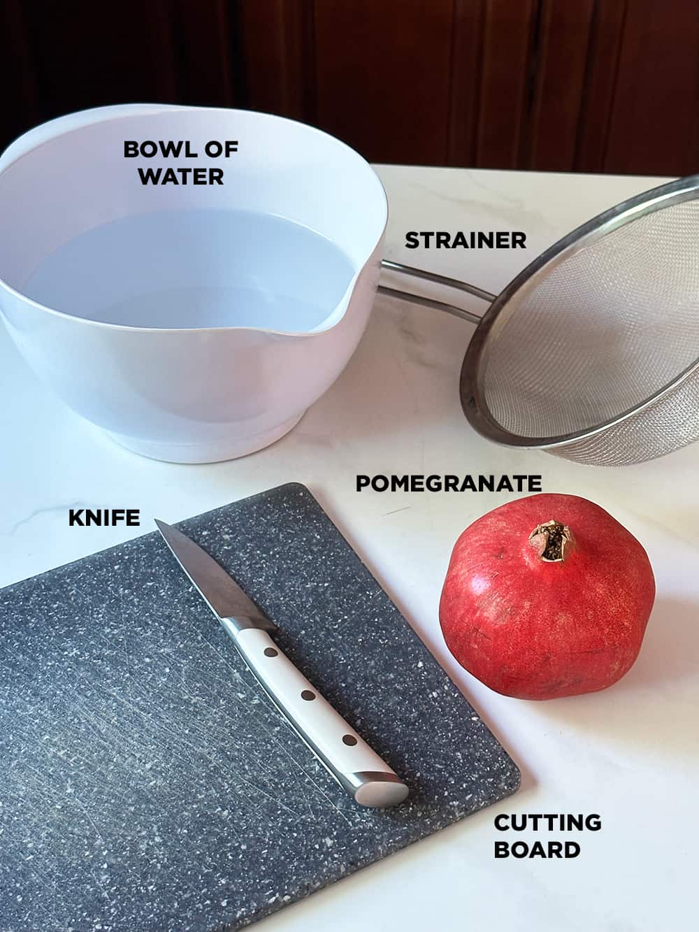 tools to peel a pomegranate
