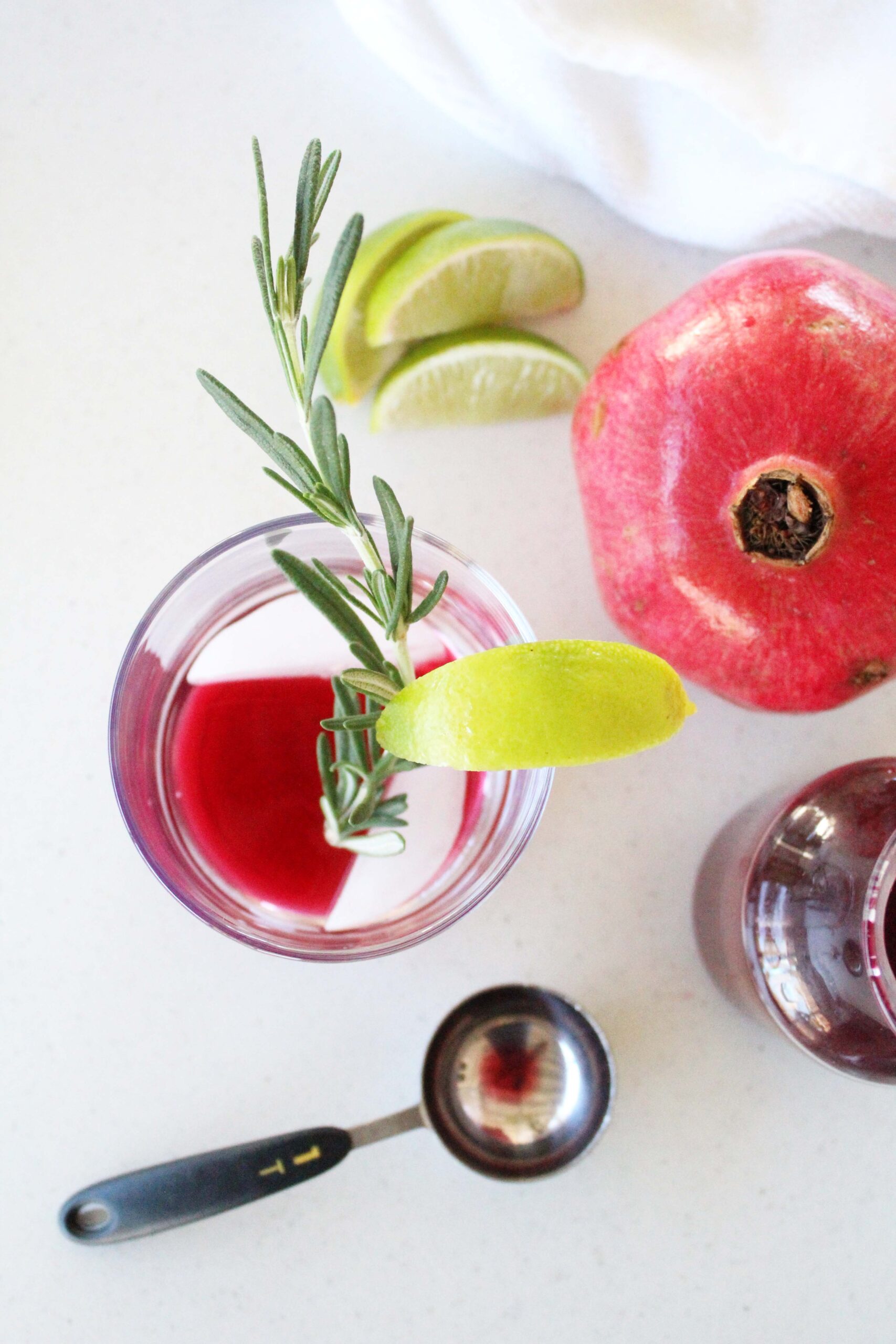 Pomegranate, Lime and Ginger ale 