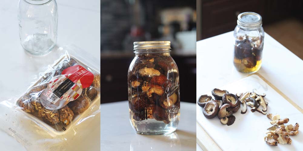 Rehydrate Dried Shiitake Mushrooms
