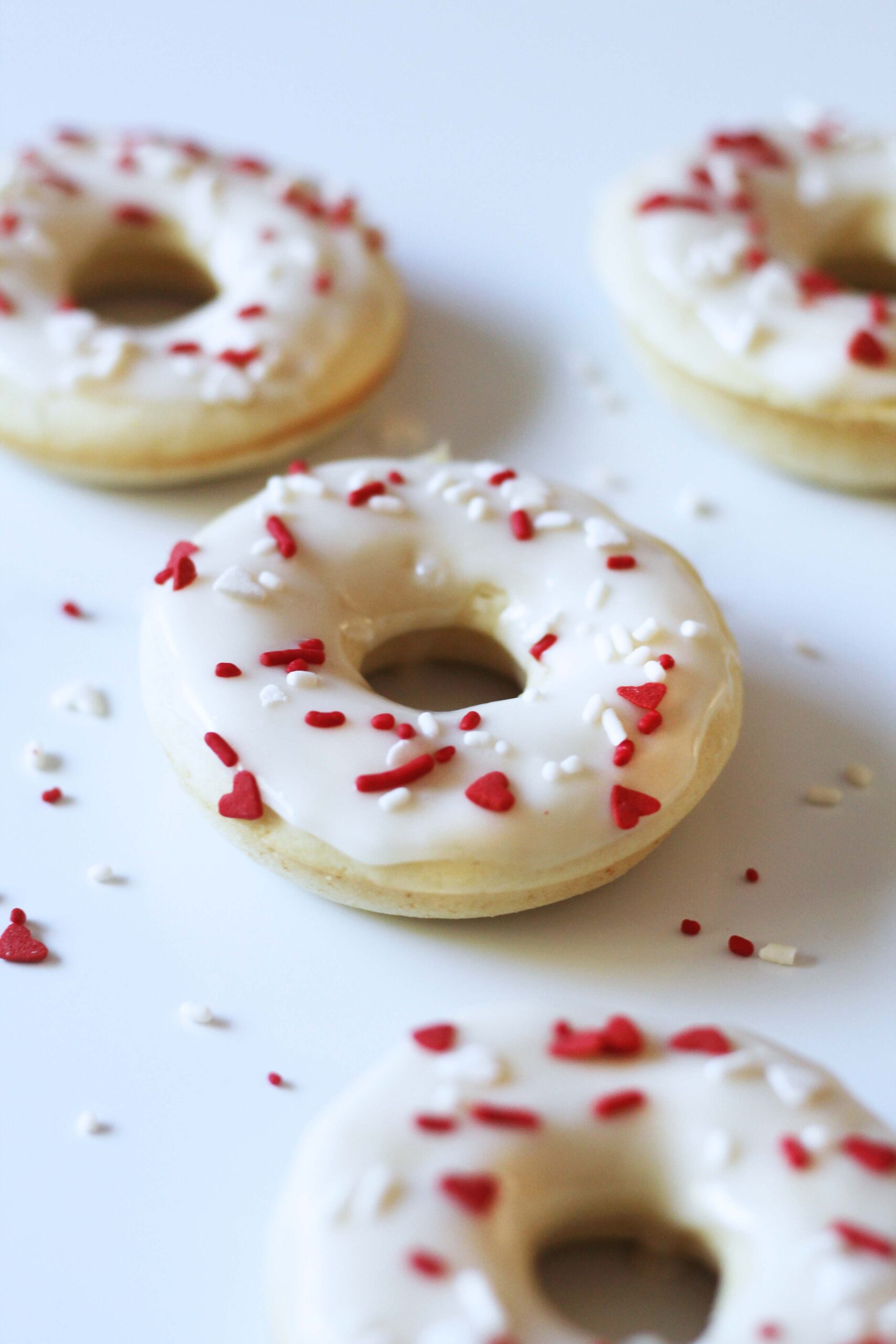 heart sprinkle donuts