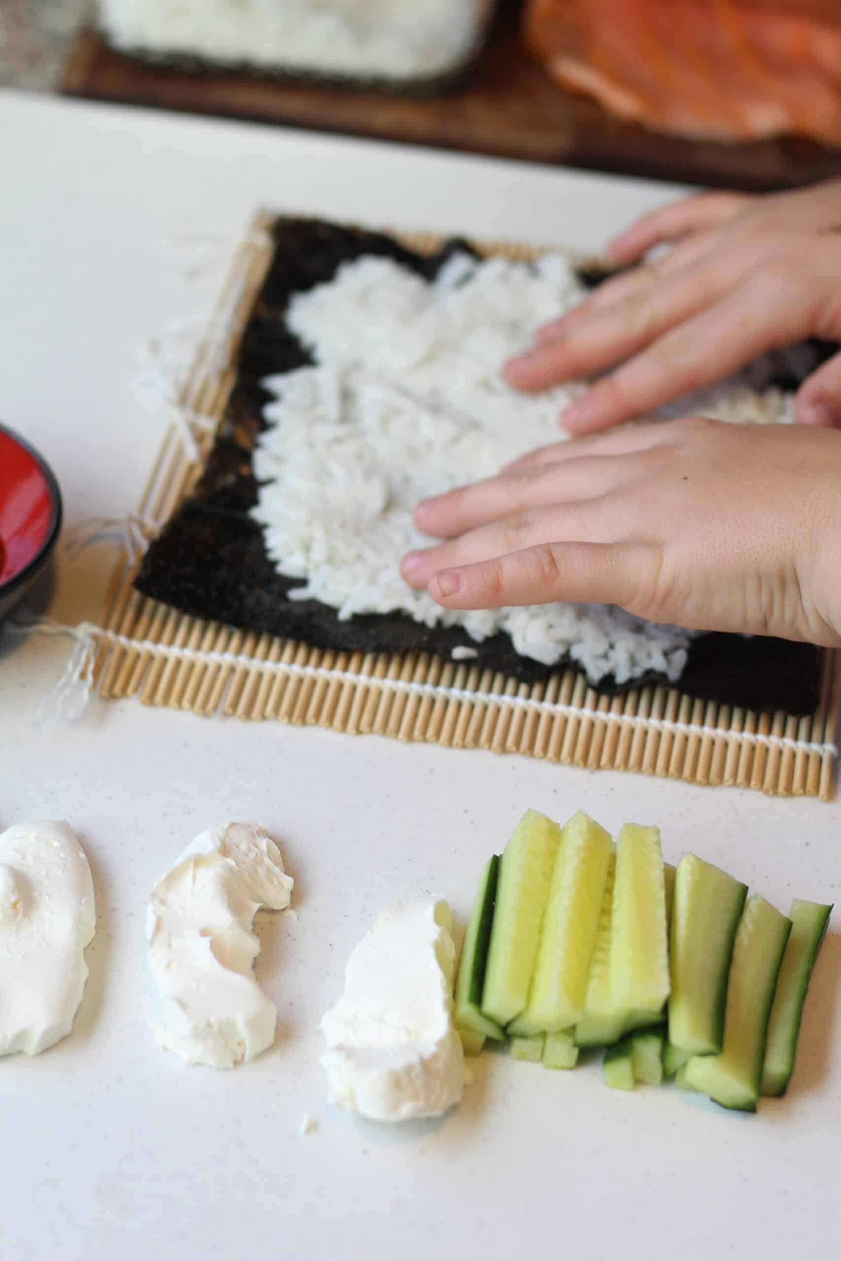 How to Roll Sushi for kids