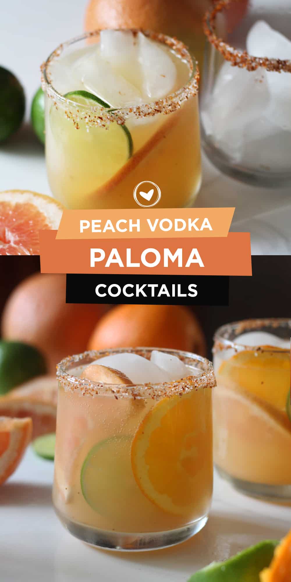 Peach Vodka Paloma Cocktails