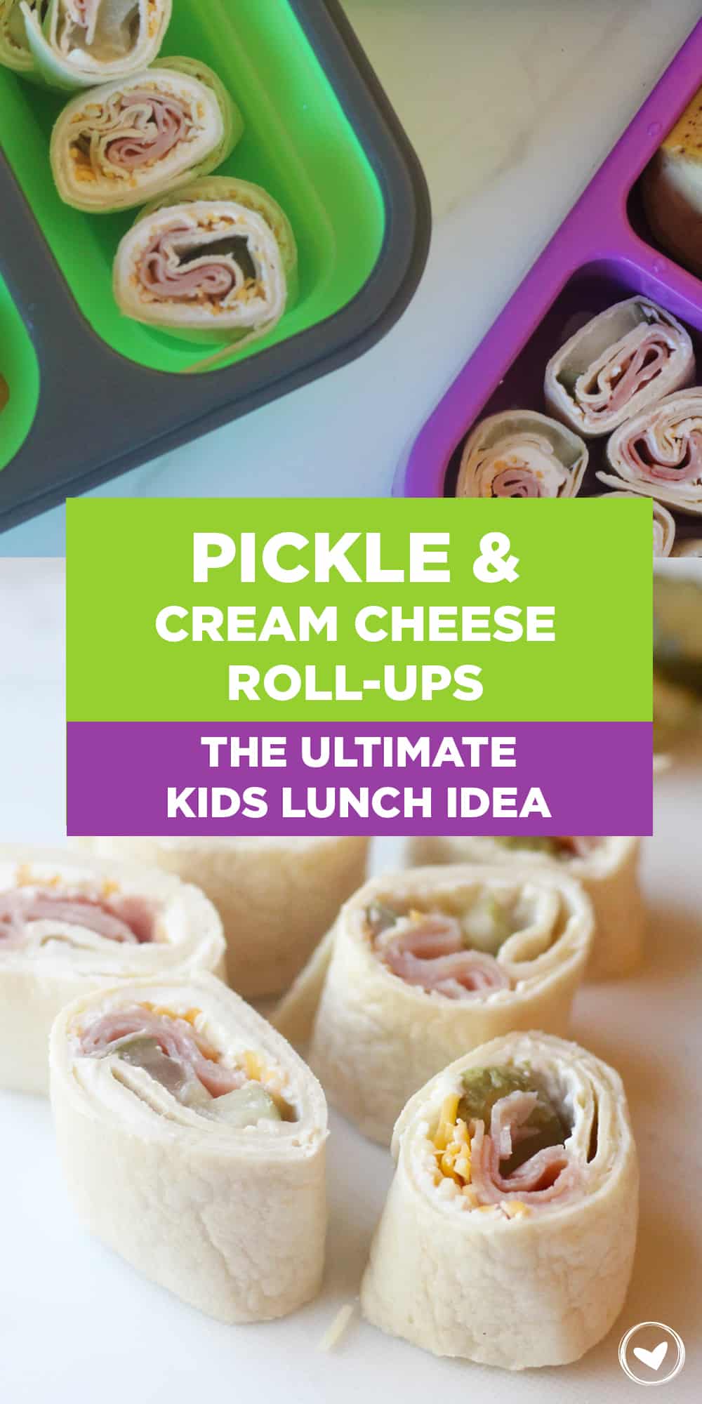 pickle and cream cheese roll ups- the ultimate kids lunch idea