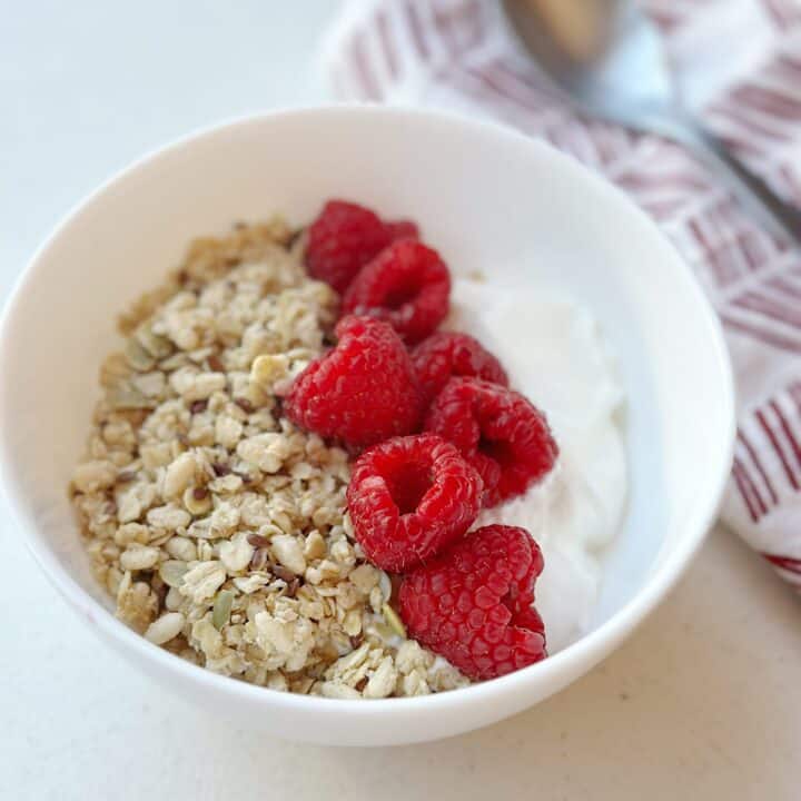 Raspberry Yogurt and Granola