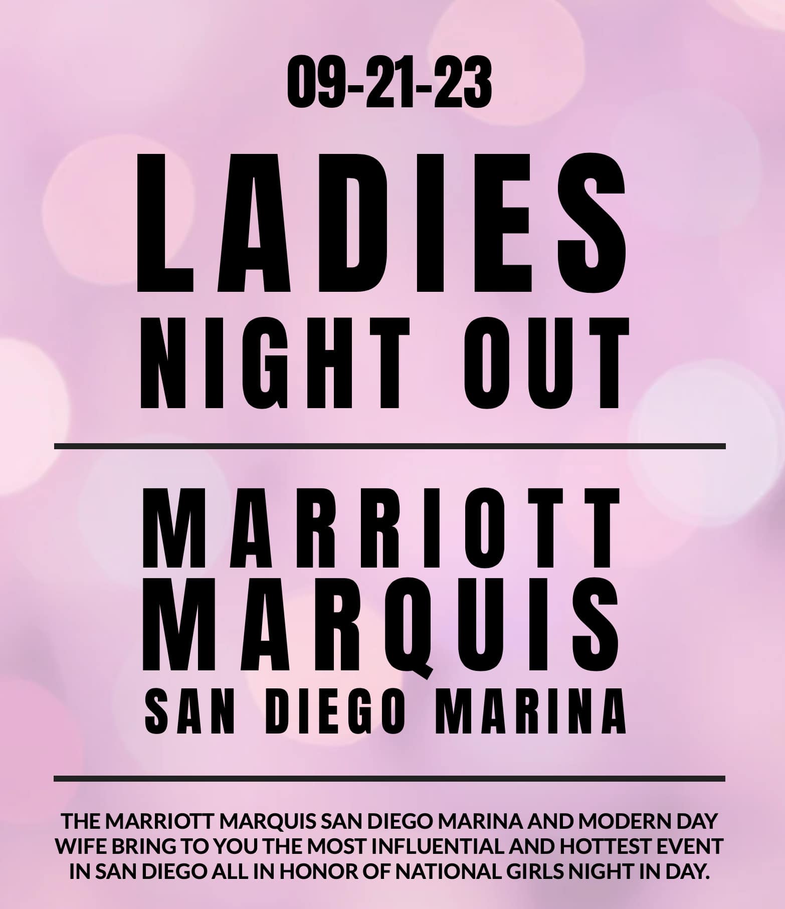 Ladies Night Out Marriott Marquis San Diego Marina