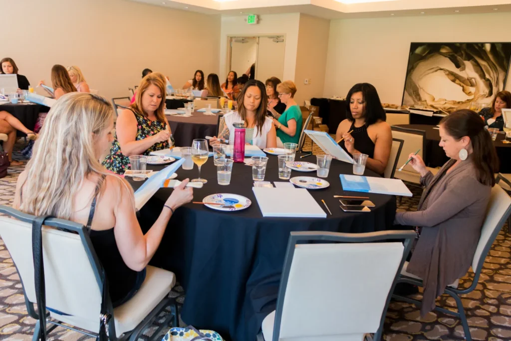 Team building painting online