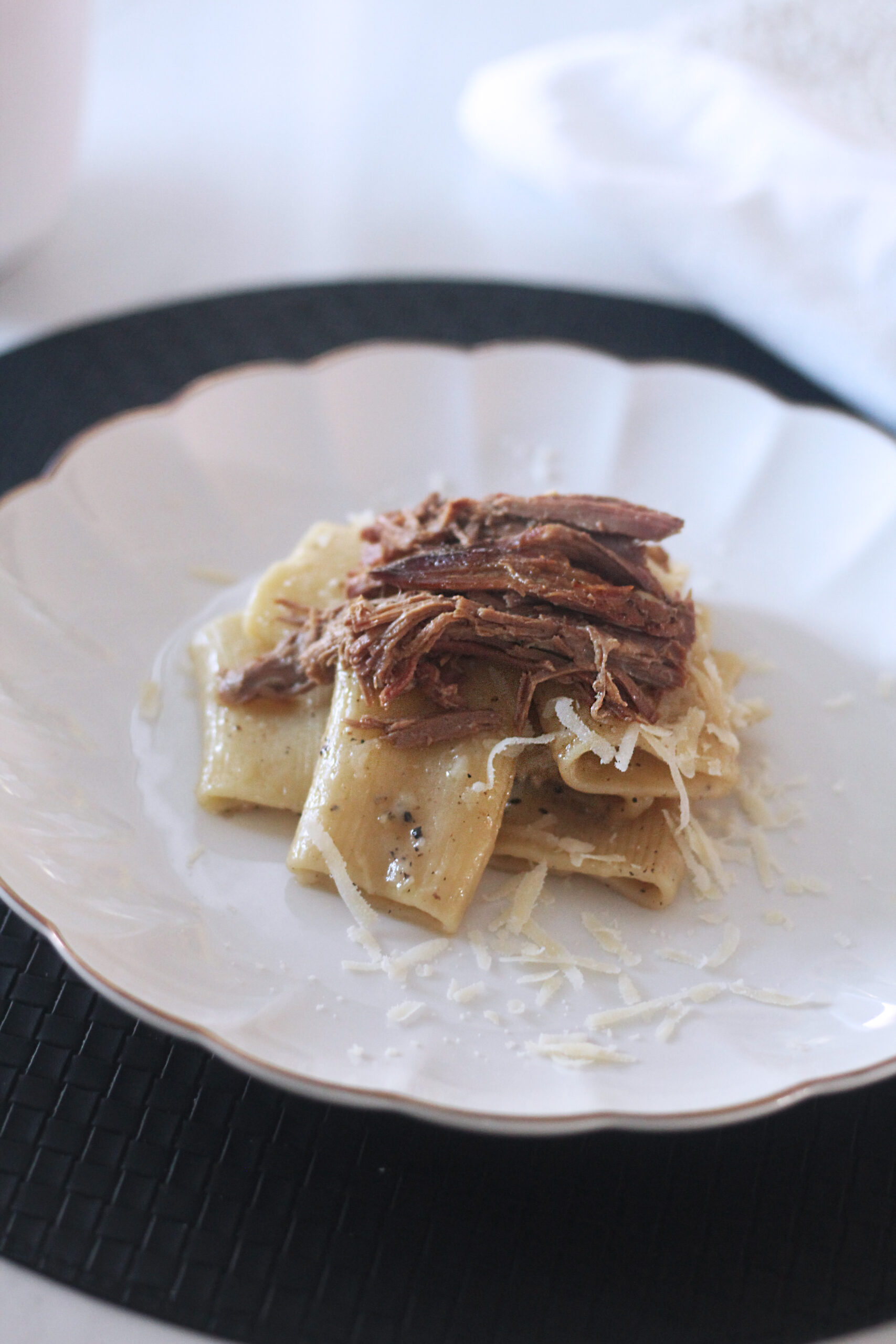 cacio e pepe with pot roast