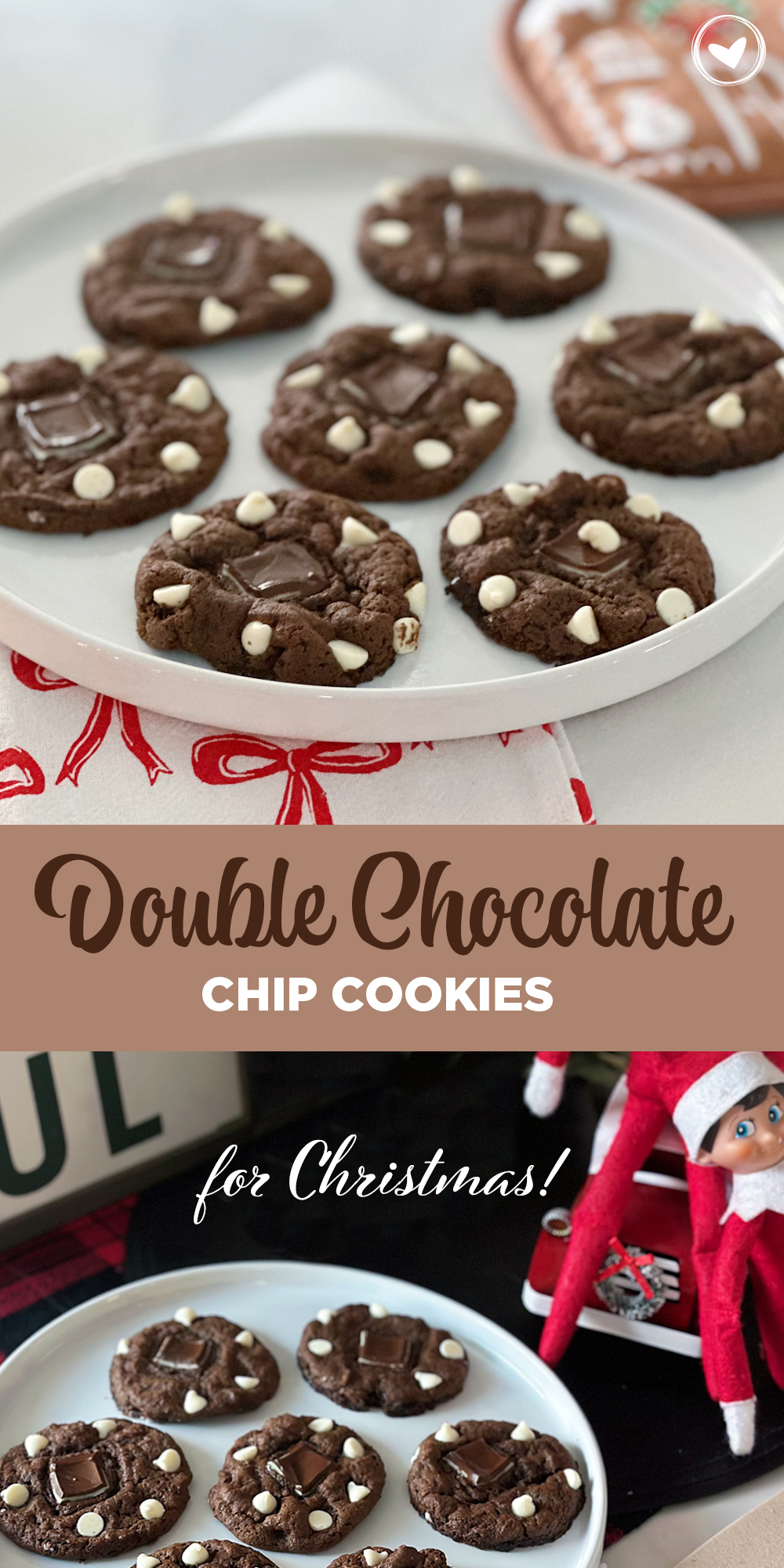 Double Chocolate Chip Cookies for Christmas
