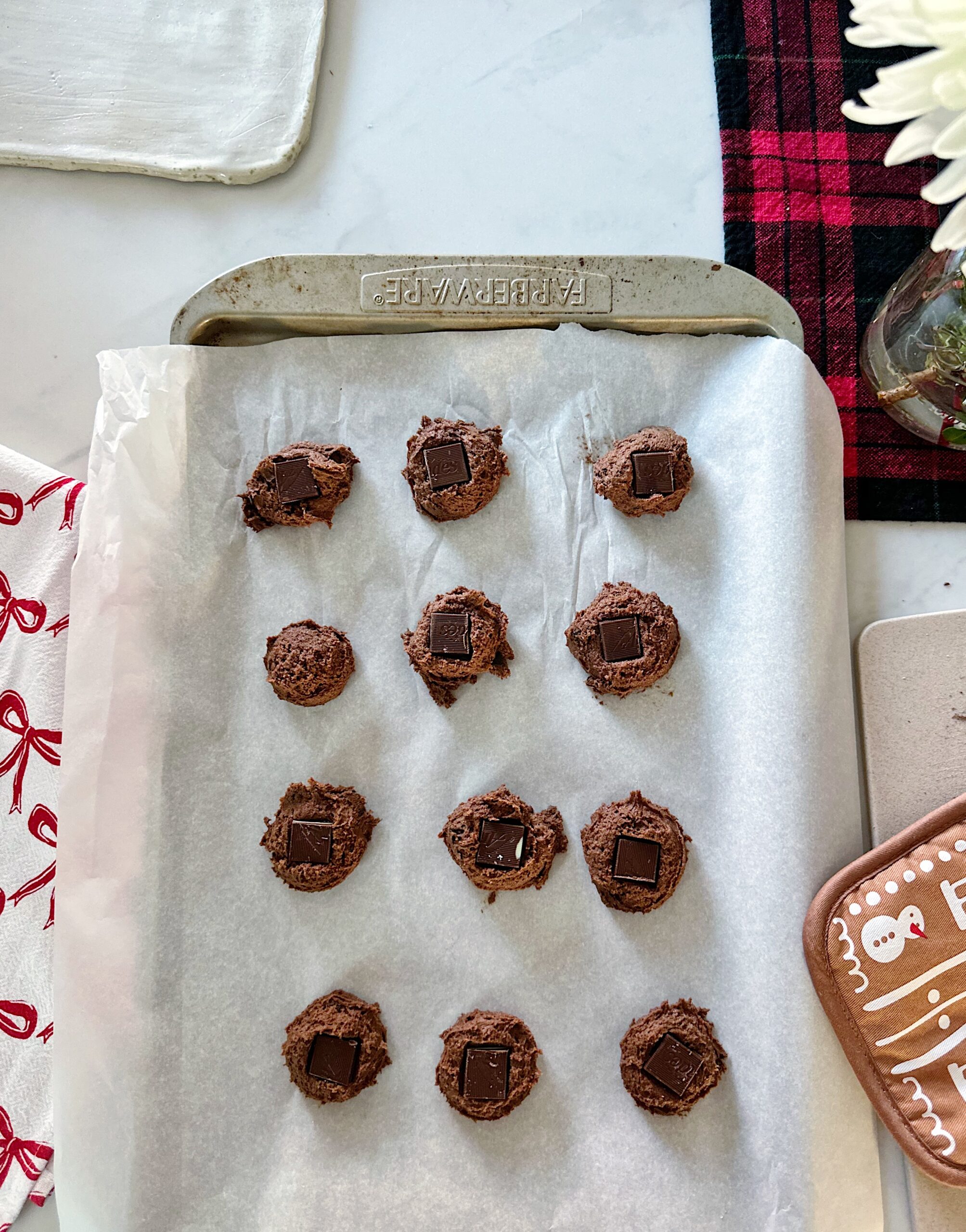 add andes mints to each cookie