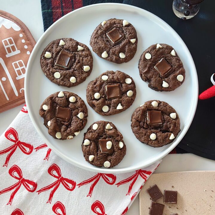 chocolate chip cookies with white chocolate chips