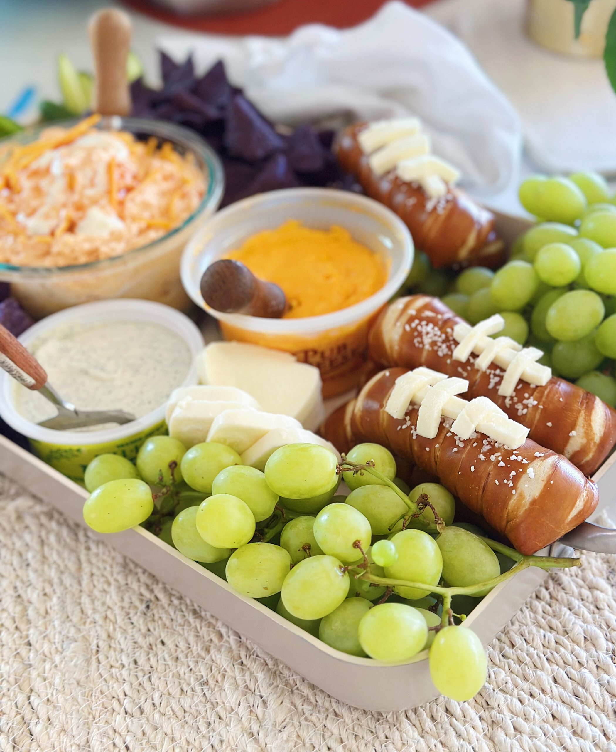 Football Pretzels and snacks