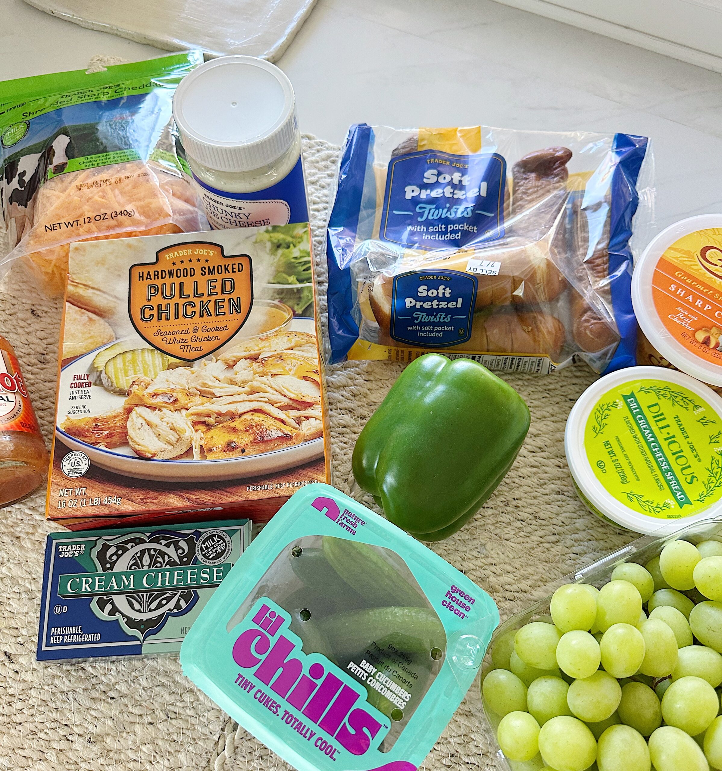 ingredients for a game day board