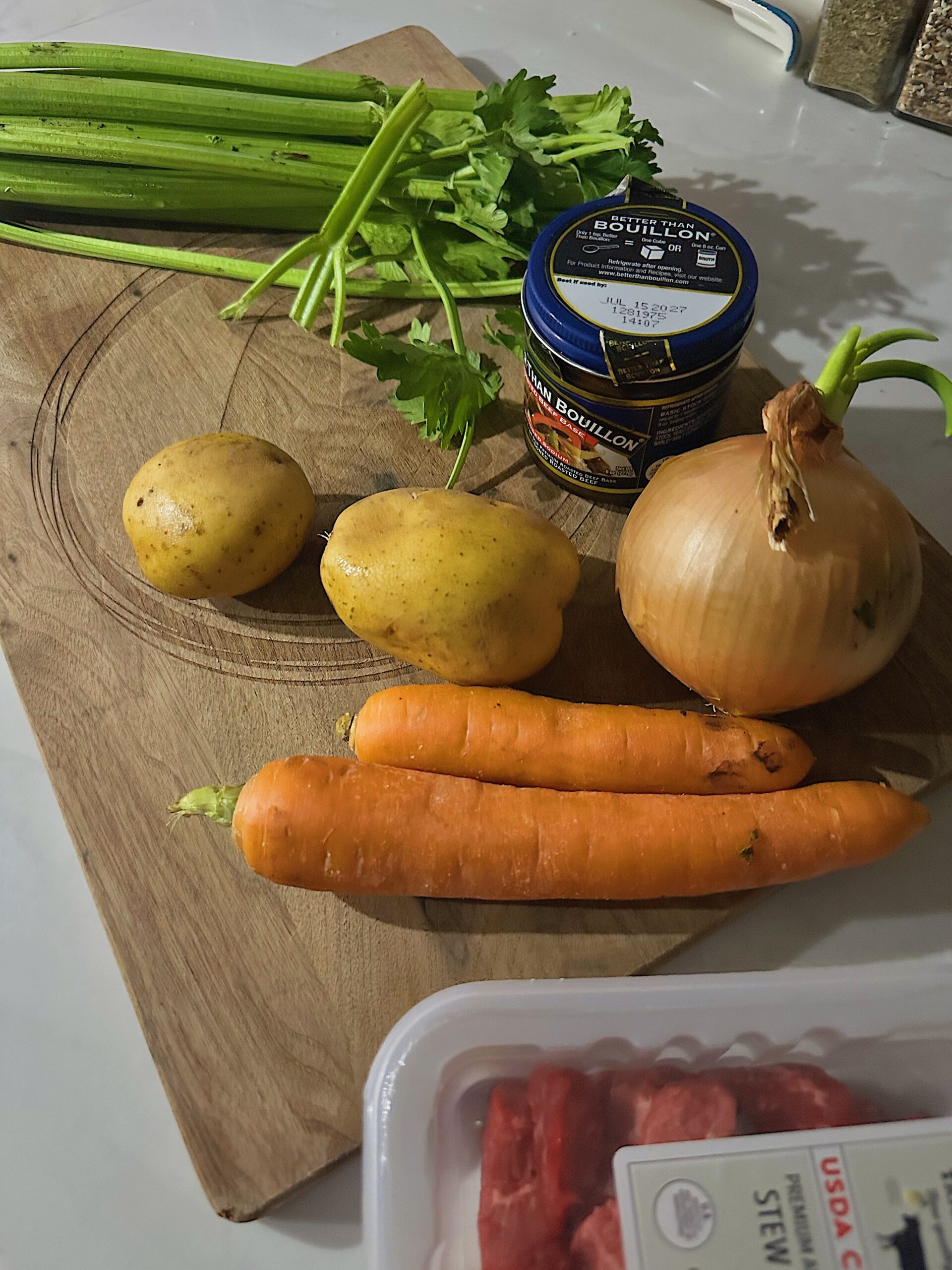 Beef Stew ingredients
