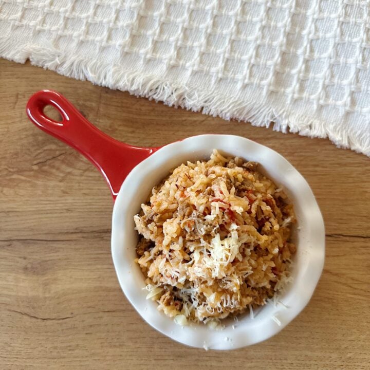 Easy Italian Sausage and Rice Dinner