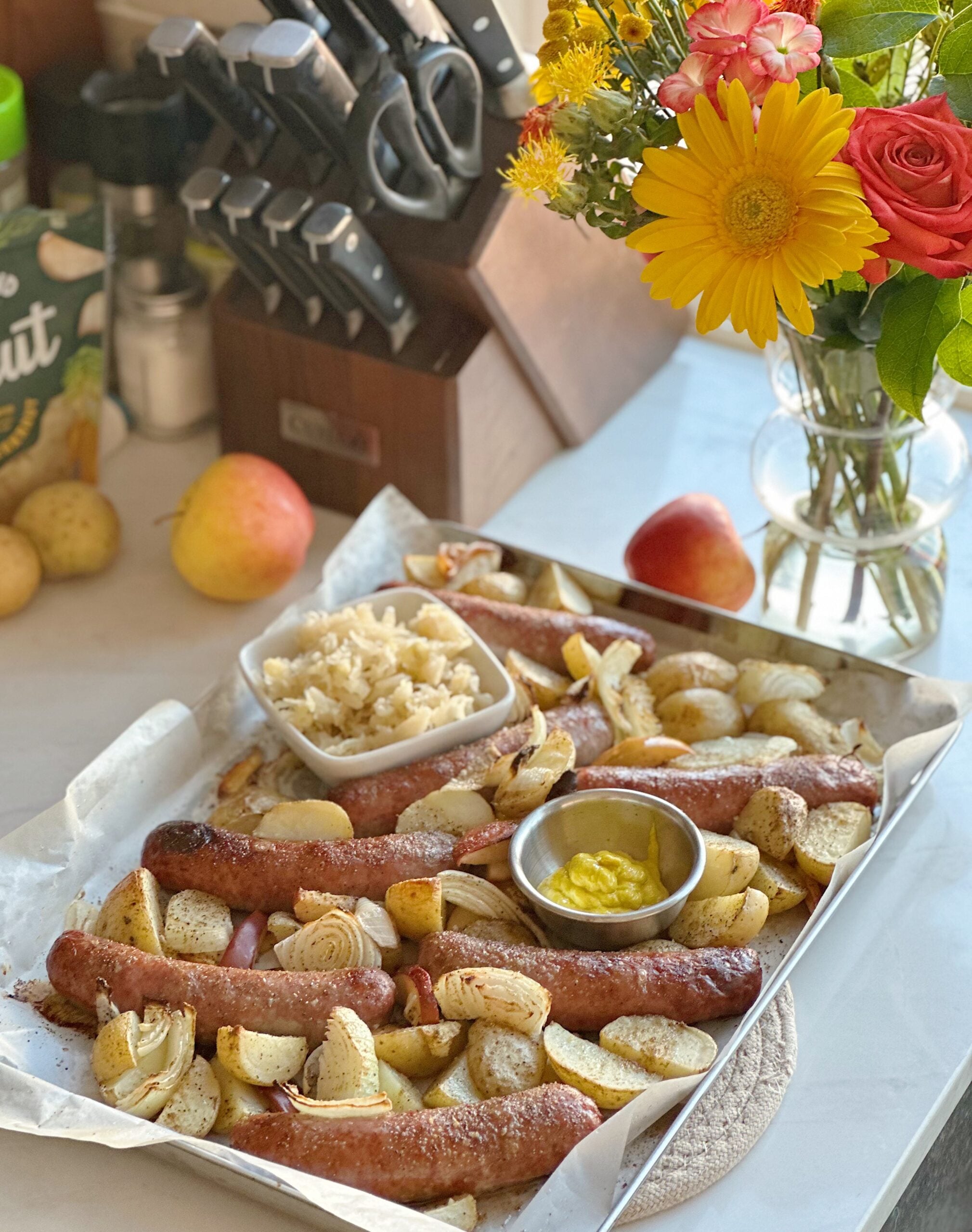 Weeknight dinner bratwurst