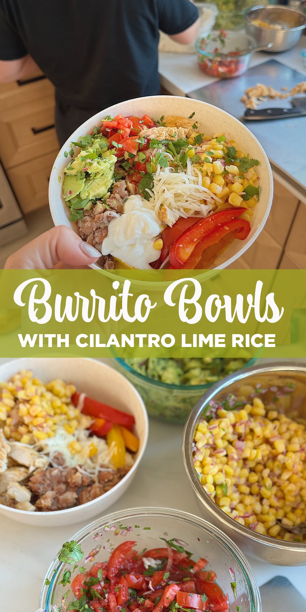 burrito bowls with cilantro lime rice
