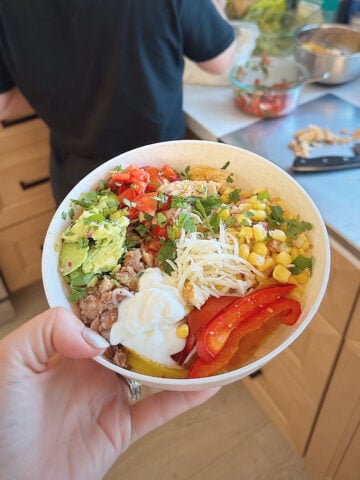 chicken burrito bowls