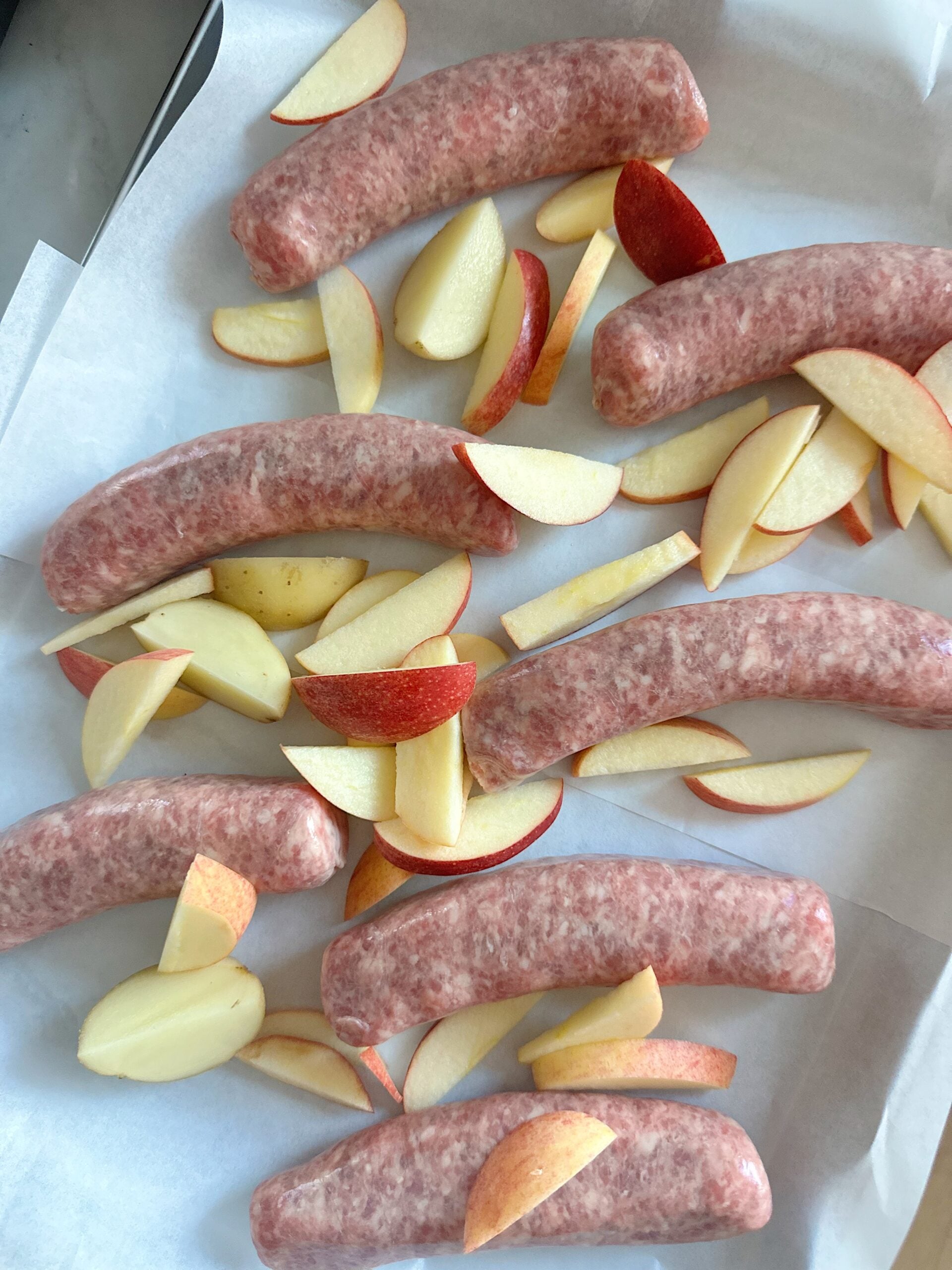 dinner with bratwurst