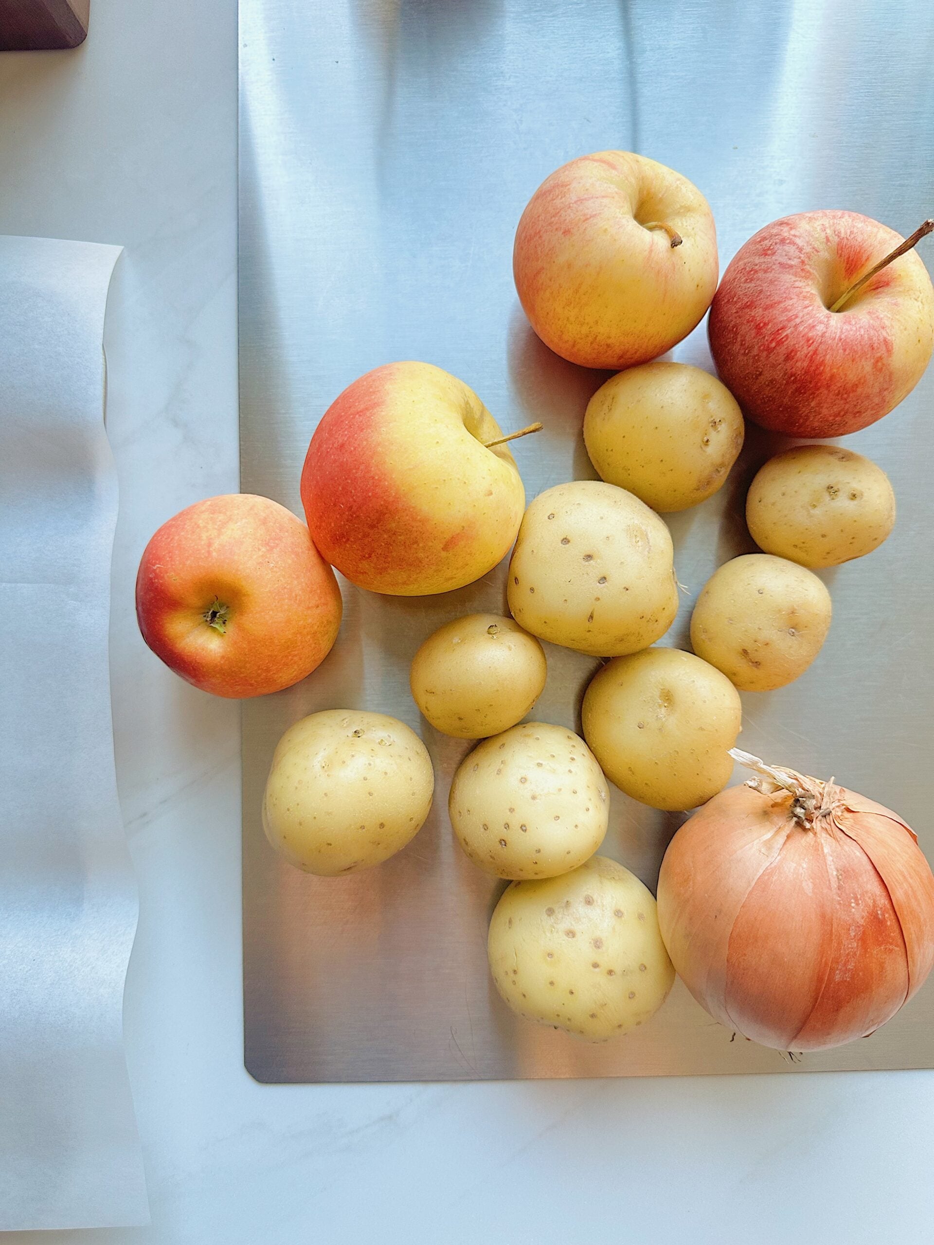 potatoes and applees